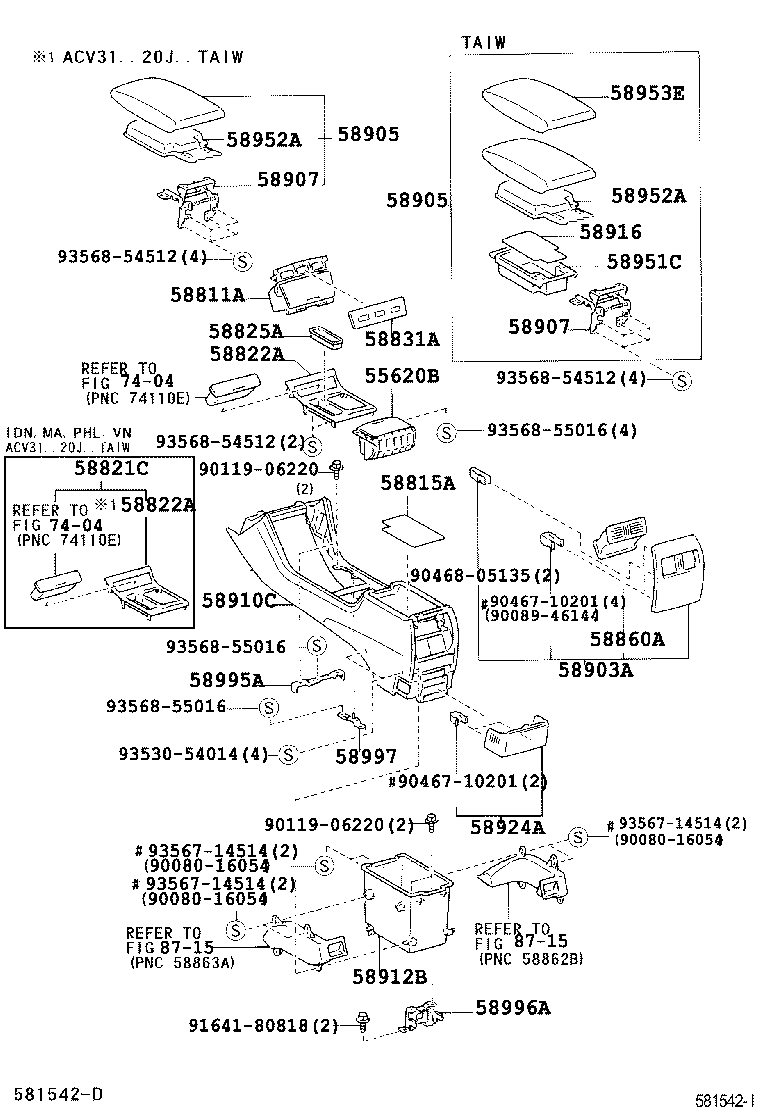58821-33440 PANEL, CONSOLE, UPPER product image
