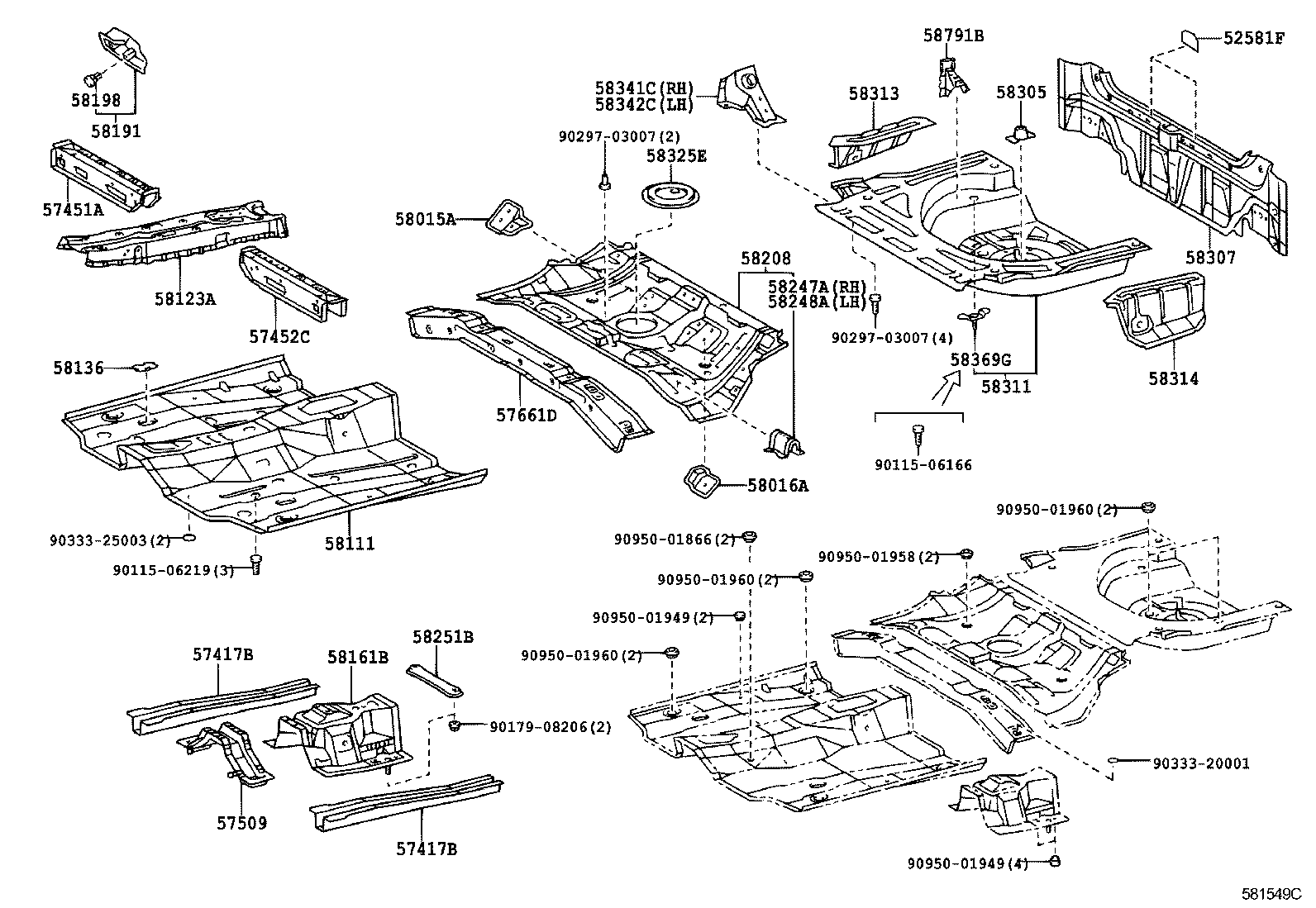58136-02050 COVER, FRONT FLOOR HOLE product image