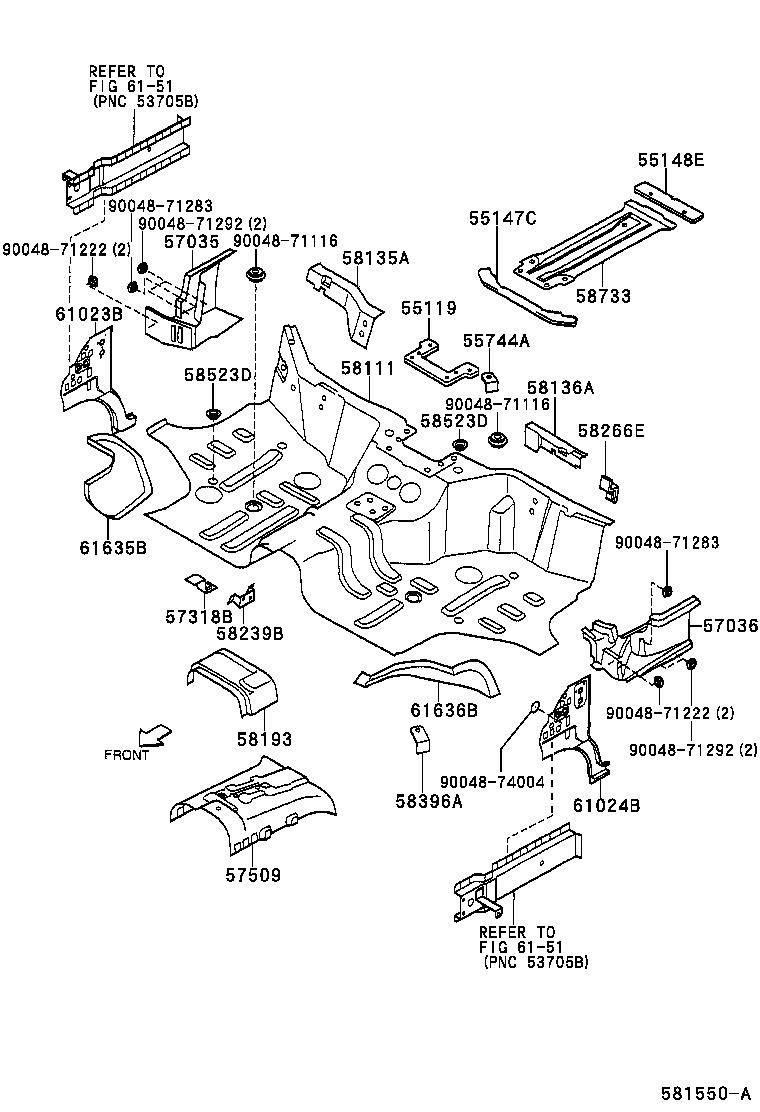 57106-97503 PLATE, FRONT SIDE MEMBER, NO.1 LH product image