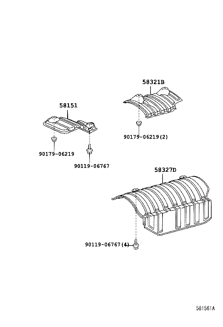 58151-58010 INSULATOR, FRONT FLOOR HEAT, NO.1 product image