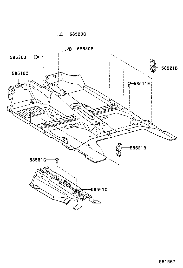 58510-02490-B2 CARPET ASSY, FRONT FLOOR, FRONT product image