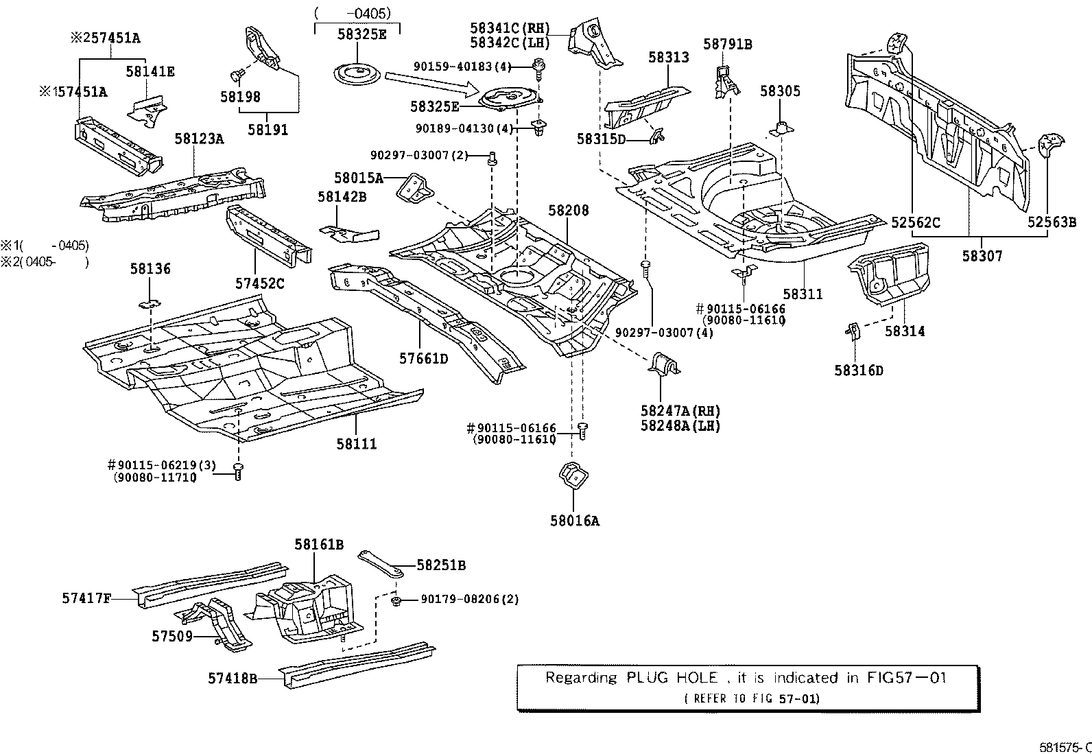 Toyota 58325-02060 COVER, REAR FLOOR SERVICE HOLE