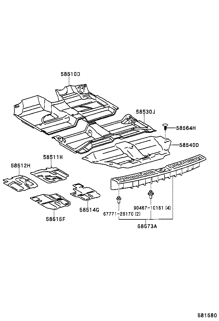 58511-32010 MAT, FLOOR, FRONT RH product image