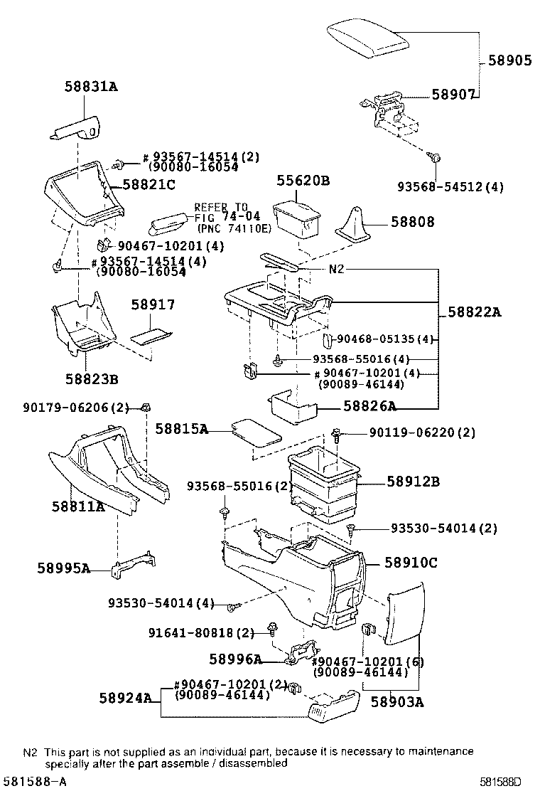 58821-33440 PANEL, CONSOLE, UPPER product image