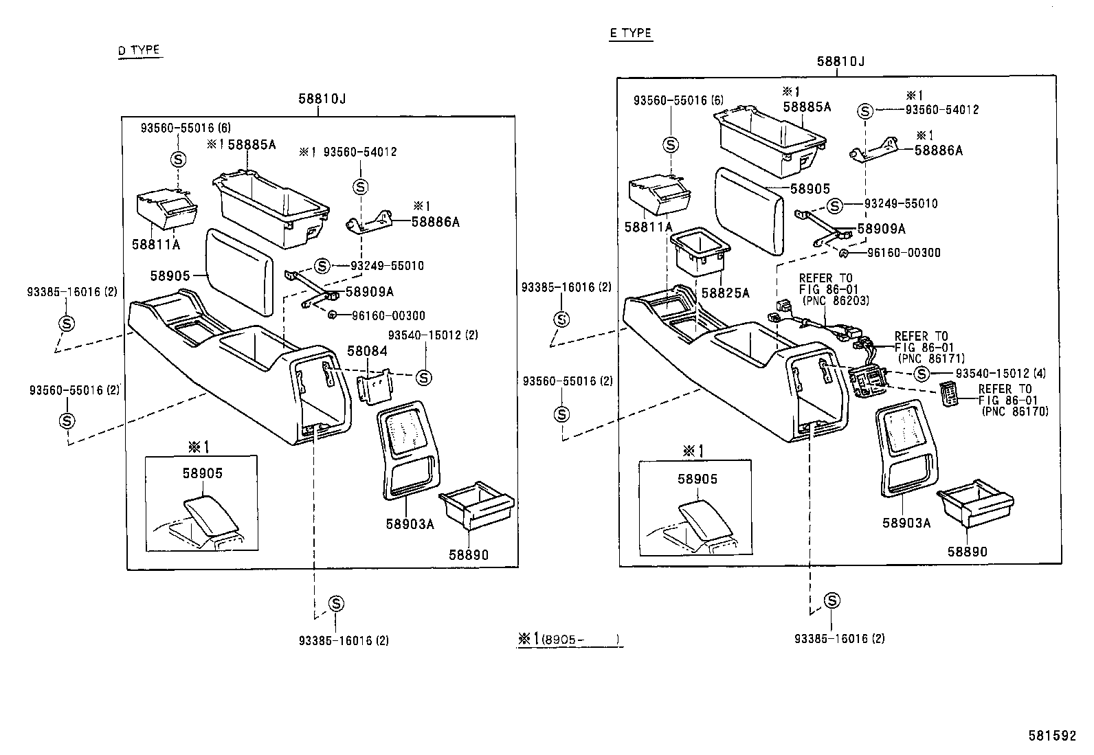 58804-91409 PANEL SUB-ASSY, CONSOLE, UPPER product image