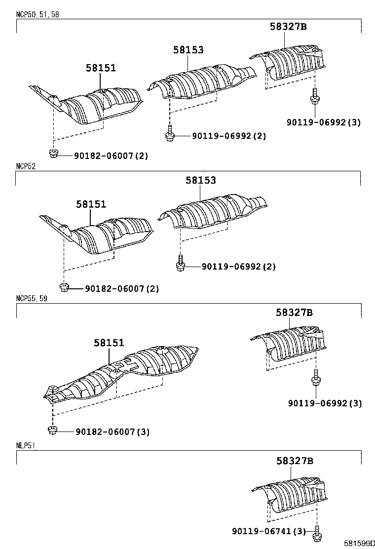 58327-52080 INSULATOR, MAIN MUFFLER HEAT product image