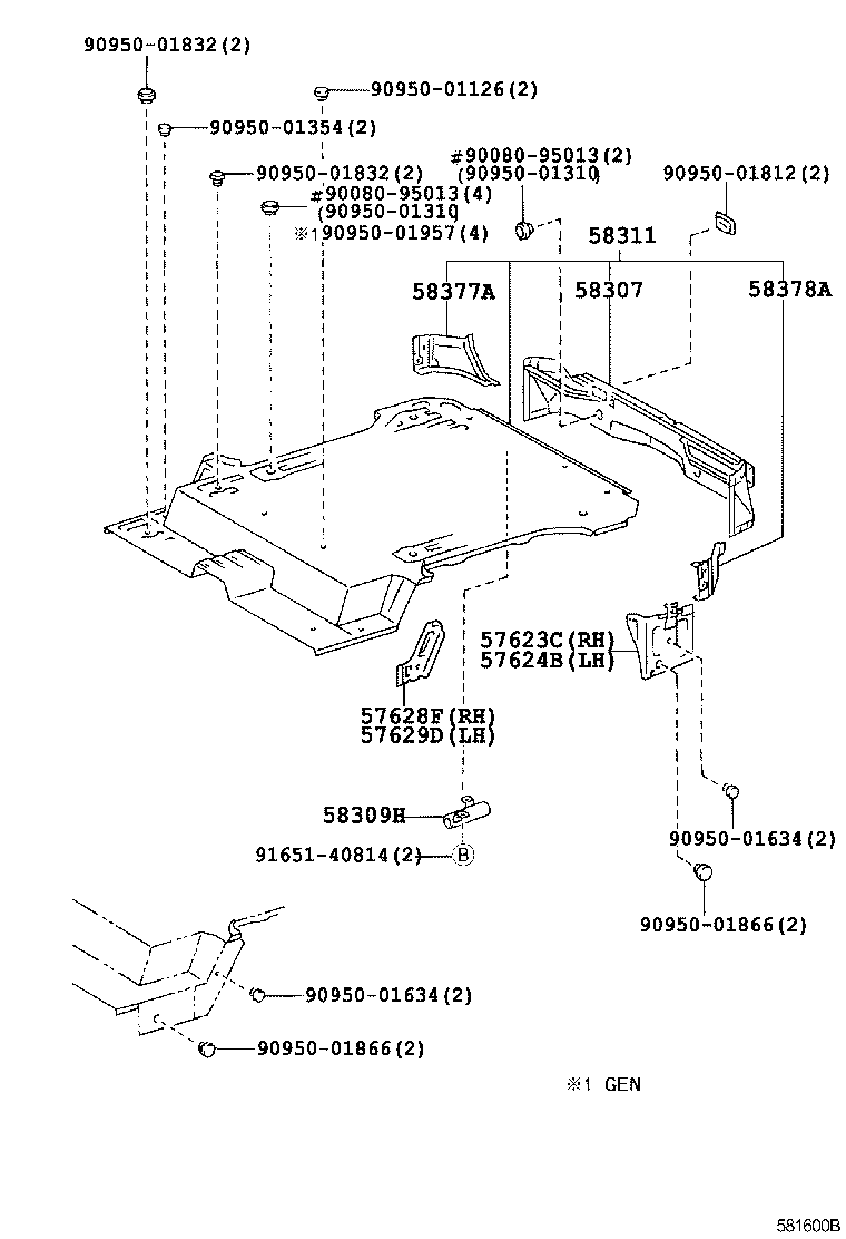 58302-0B030 PANEL SUB-ASSY, BODY LOWER BACK product image