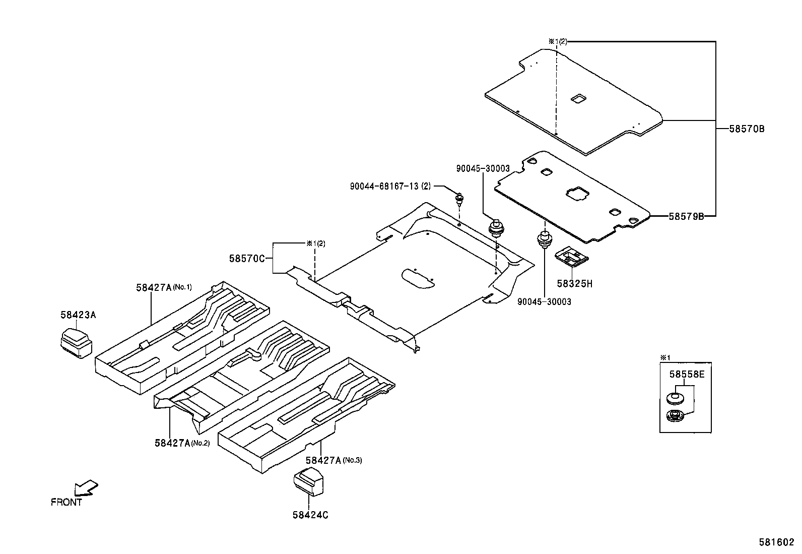 58579-97504 PAD, REAR FLOOR product image