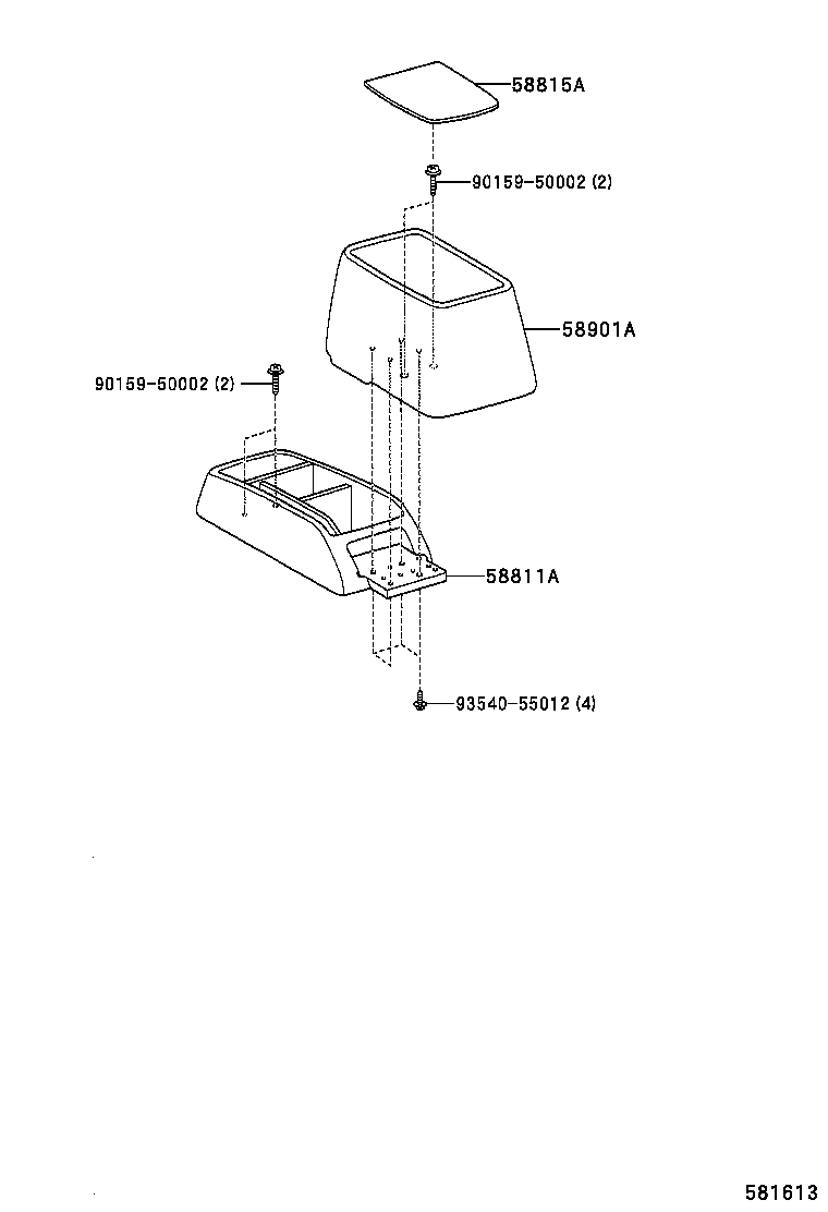 58997-60090 BRACKET, CONSOLE BOX MOUNTING, NO.3 product image