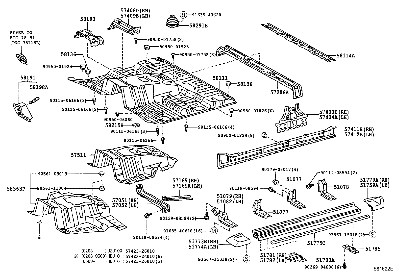 51779-60080 COVER, SIDE DOOR STEP PLATE, REAR RH product image