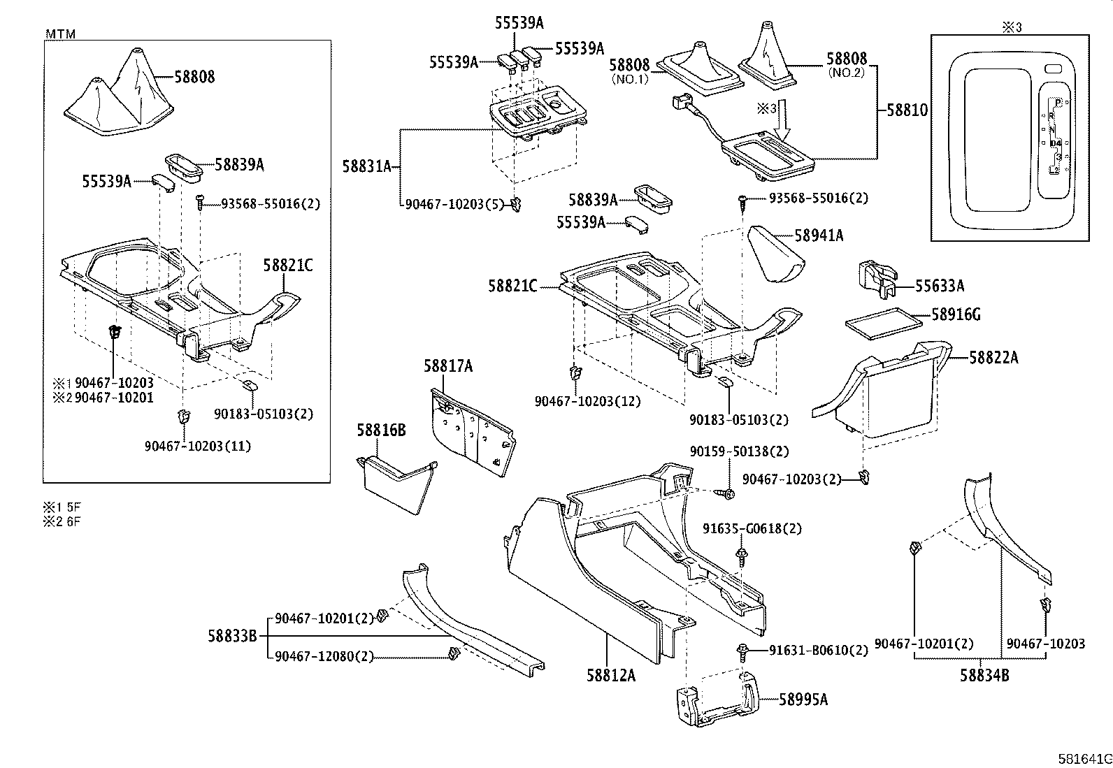 58905-60170-C0 DOOR SUB-ASSY, CONSOLE COMPARTMENT product image