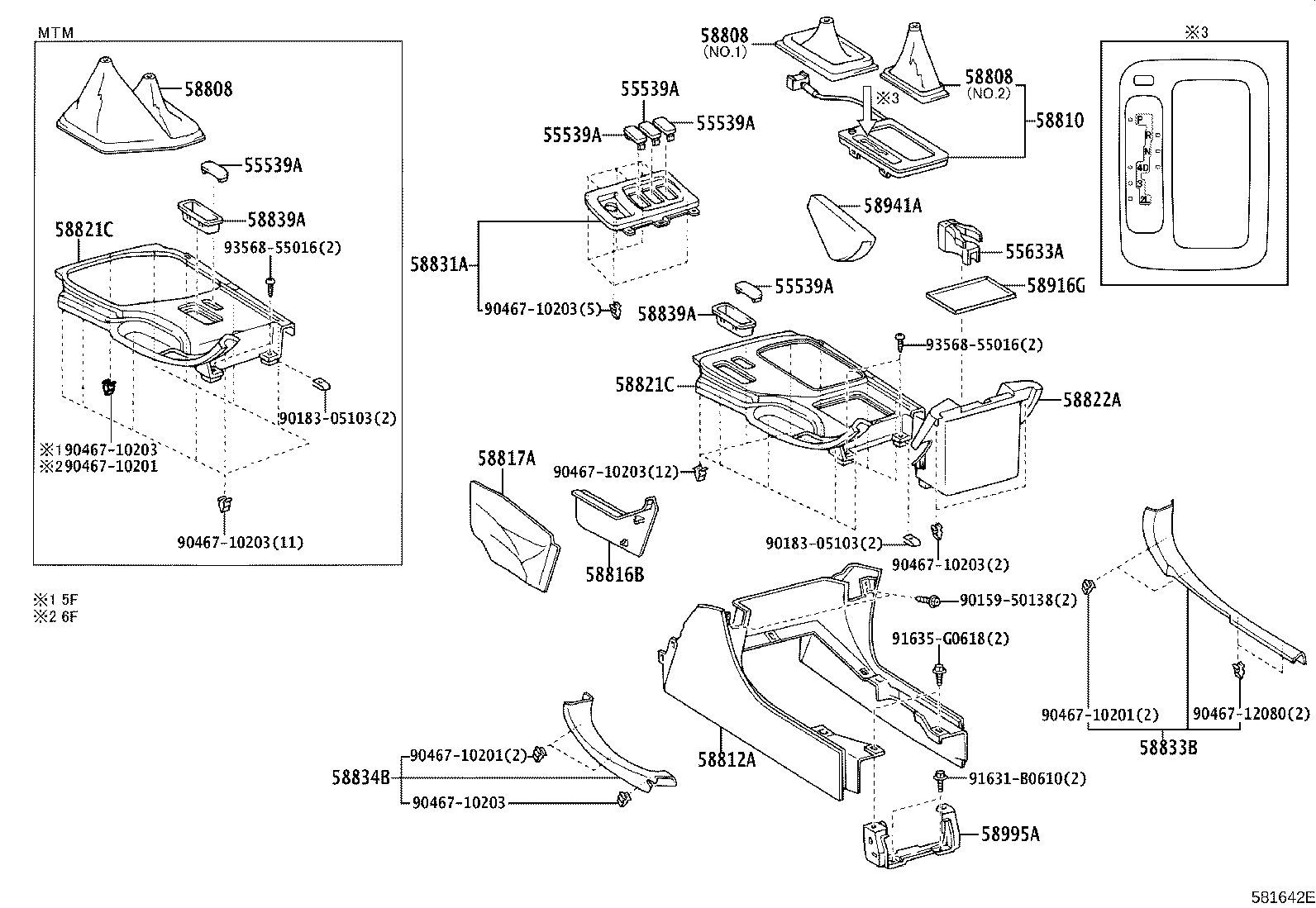 58905-60170-C0 DOOR SUB-ASSY, CONSOLE COMPARTMENT product image