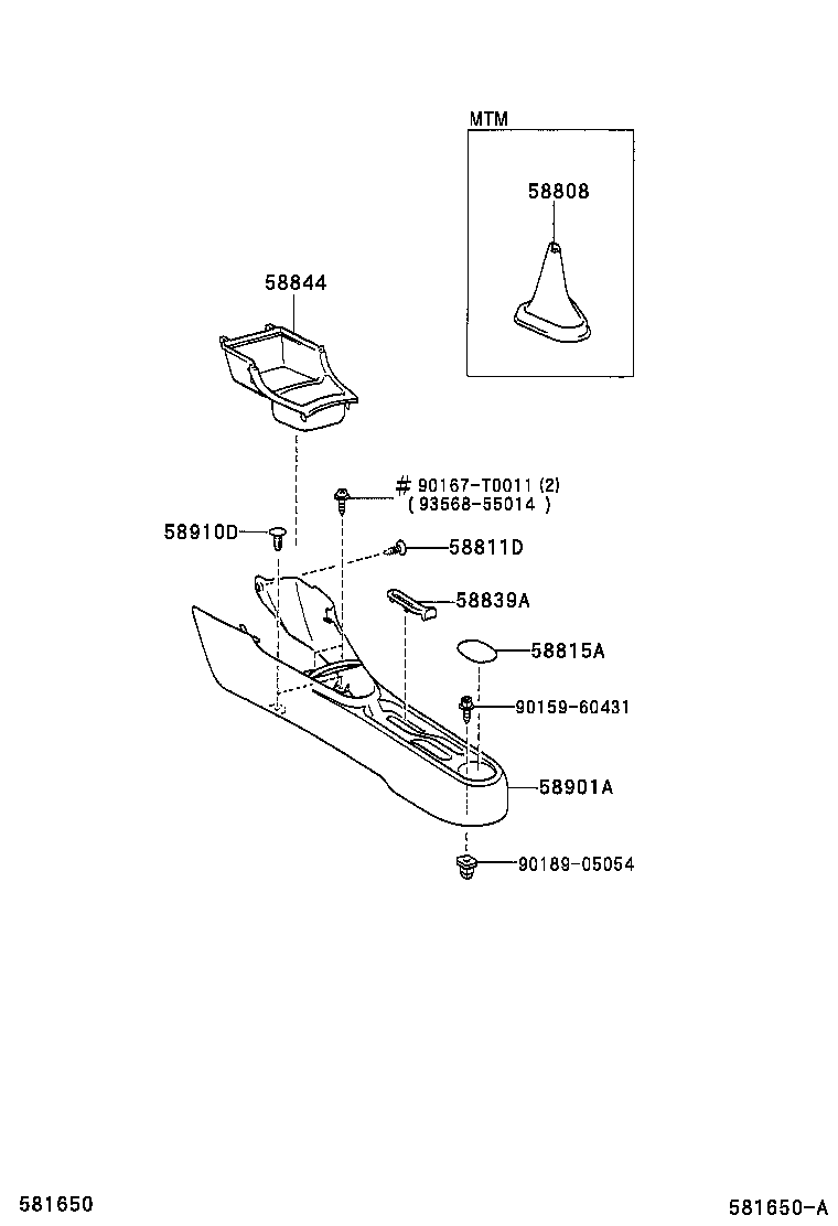 58808-0D080-C0 COVER SUB-ASSY, SHIFTING HOLE product image