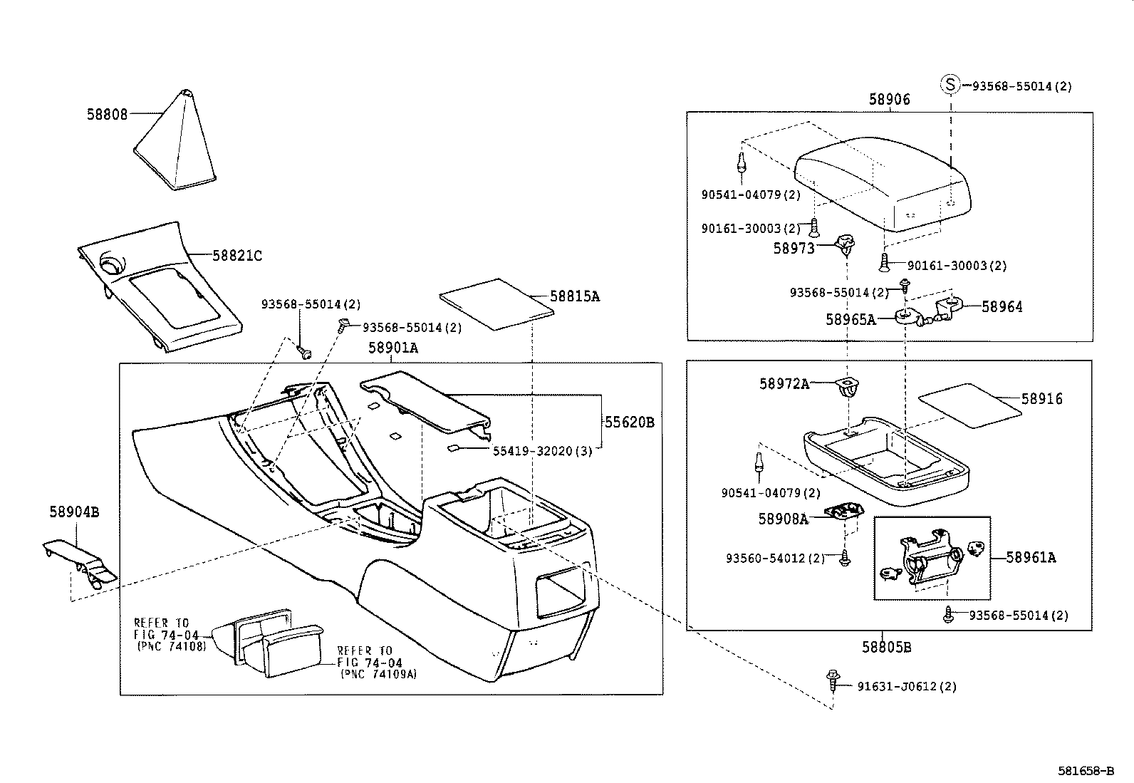 58815-02070 CARPET, CONSOLE BOX product image