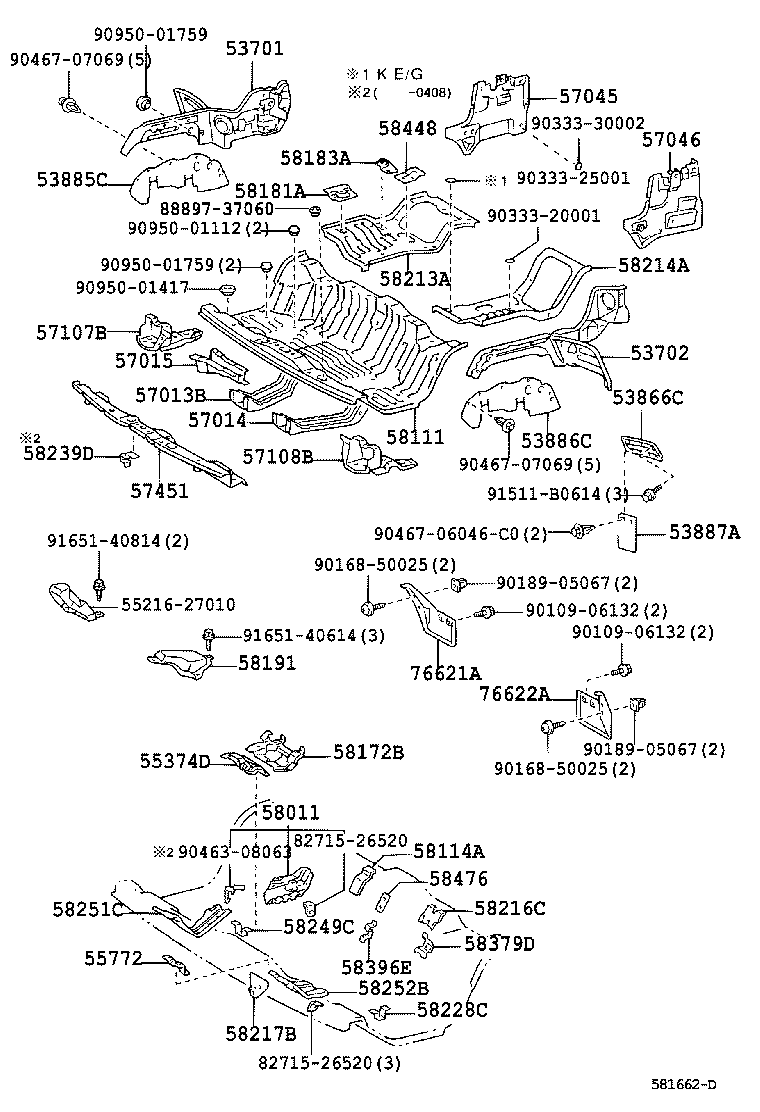 53702-27050 APRON SUB-ASSY, FRONT FENDER, LH product image