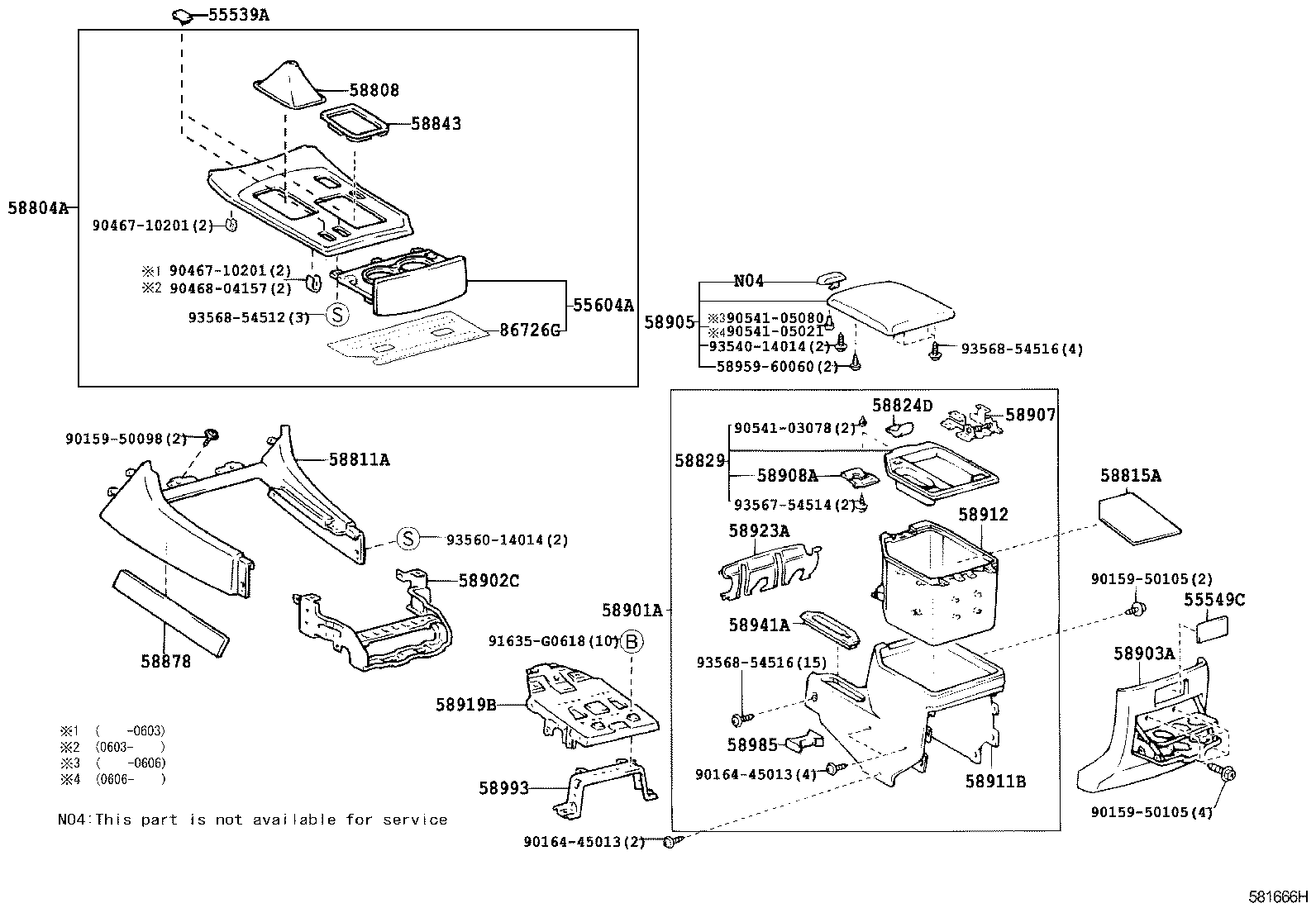 58905-60091-B1 DOOR SUB-ASSY, CONSOLE COMPARTMENT product image