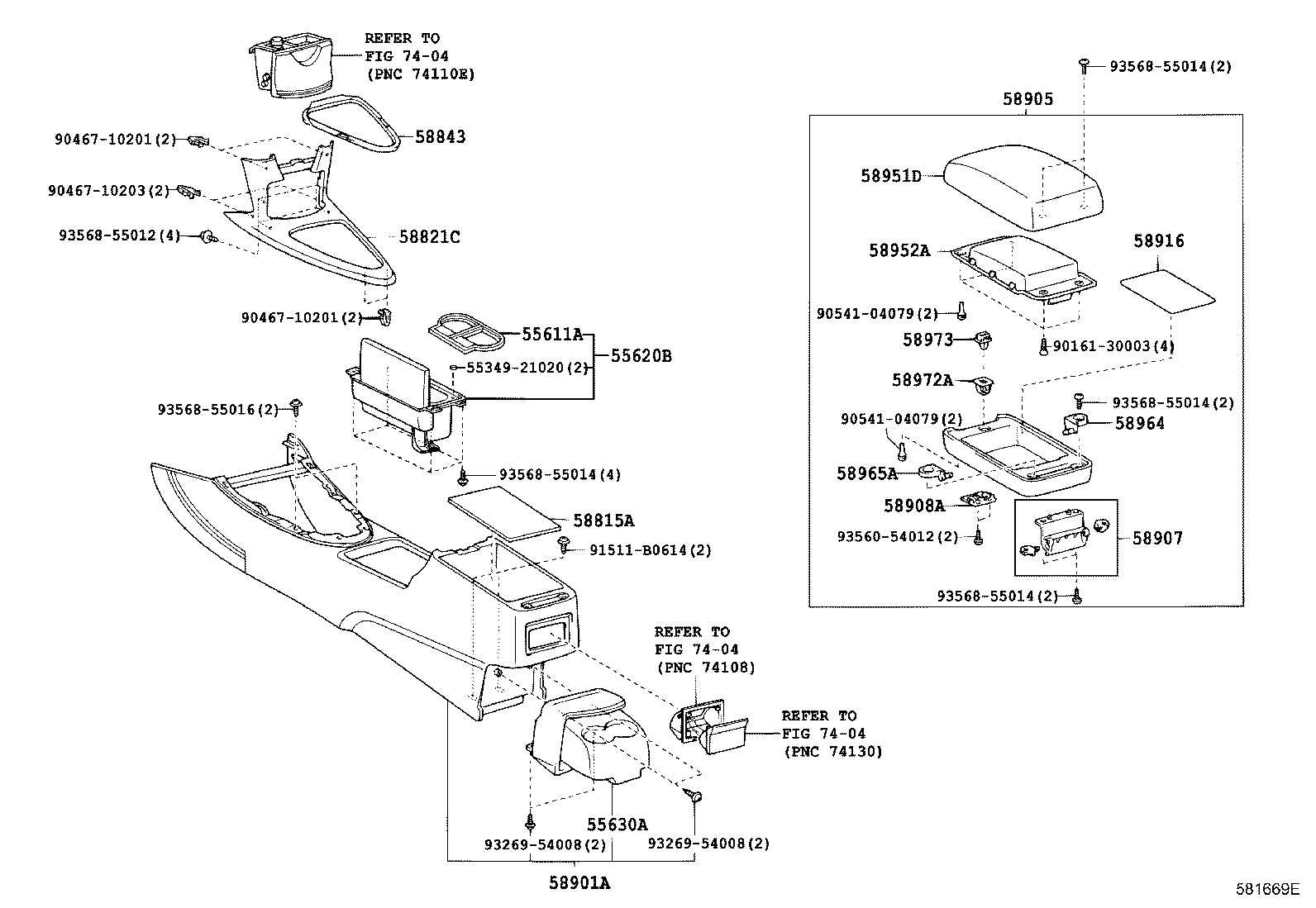 58821-21020 PANEL, CONSOLE, UPPER product image