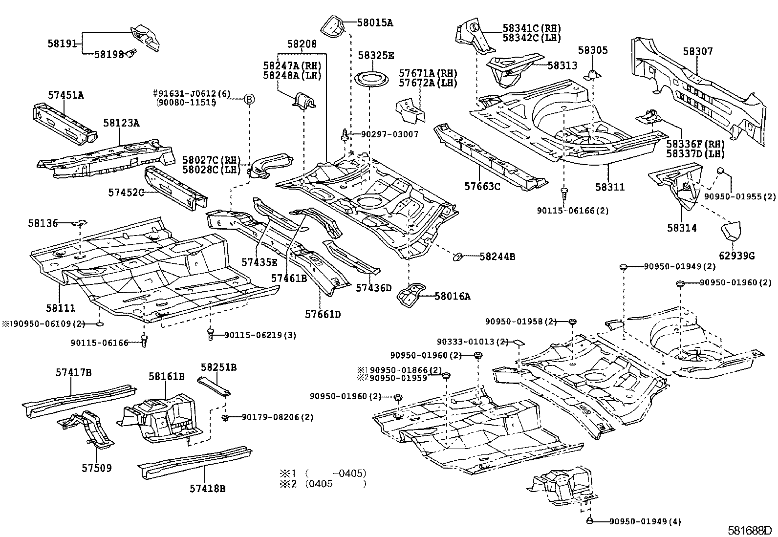 58314-13170 PANEL, REAR FLOOR SIDE, LH product image