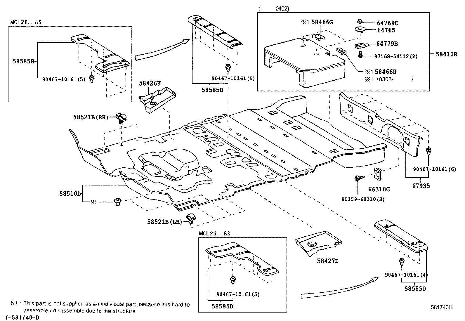 Toyota 64769-04010-B7 KNOB, JACK COVER