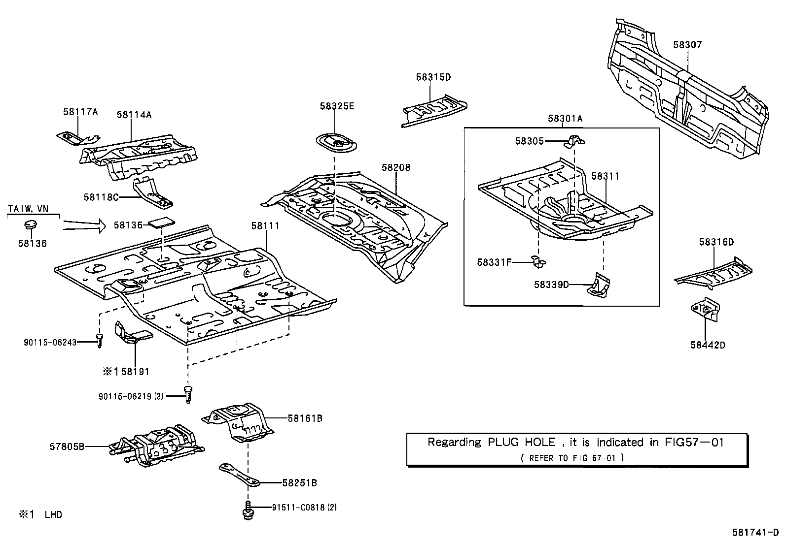 58307-0D020 PANEL SUB-ASSY, BODY LOWER BACK product image