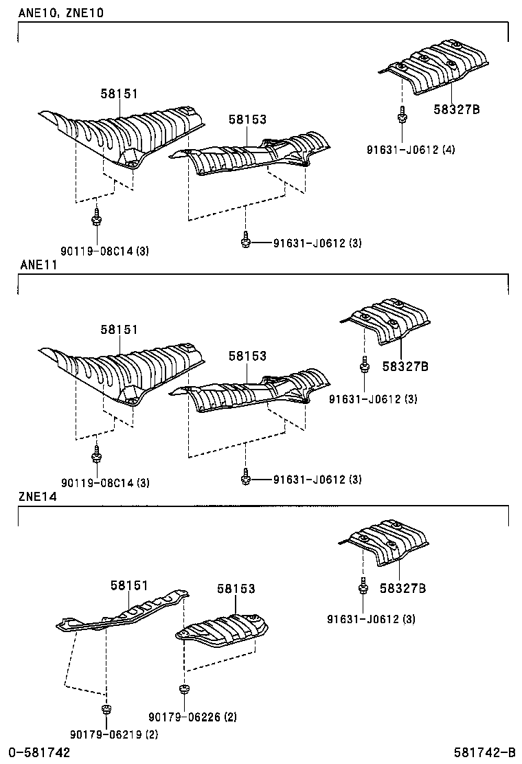 58151-68010 INSULATOR, FRONT FLOOR HEAT, NO.1 product image
