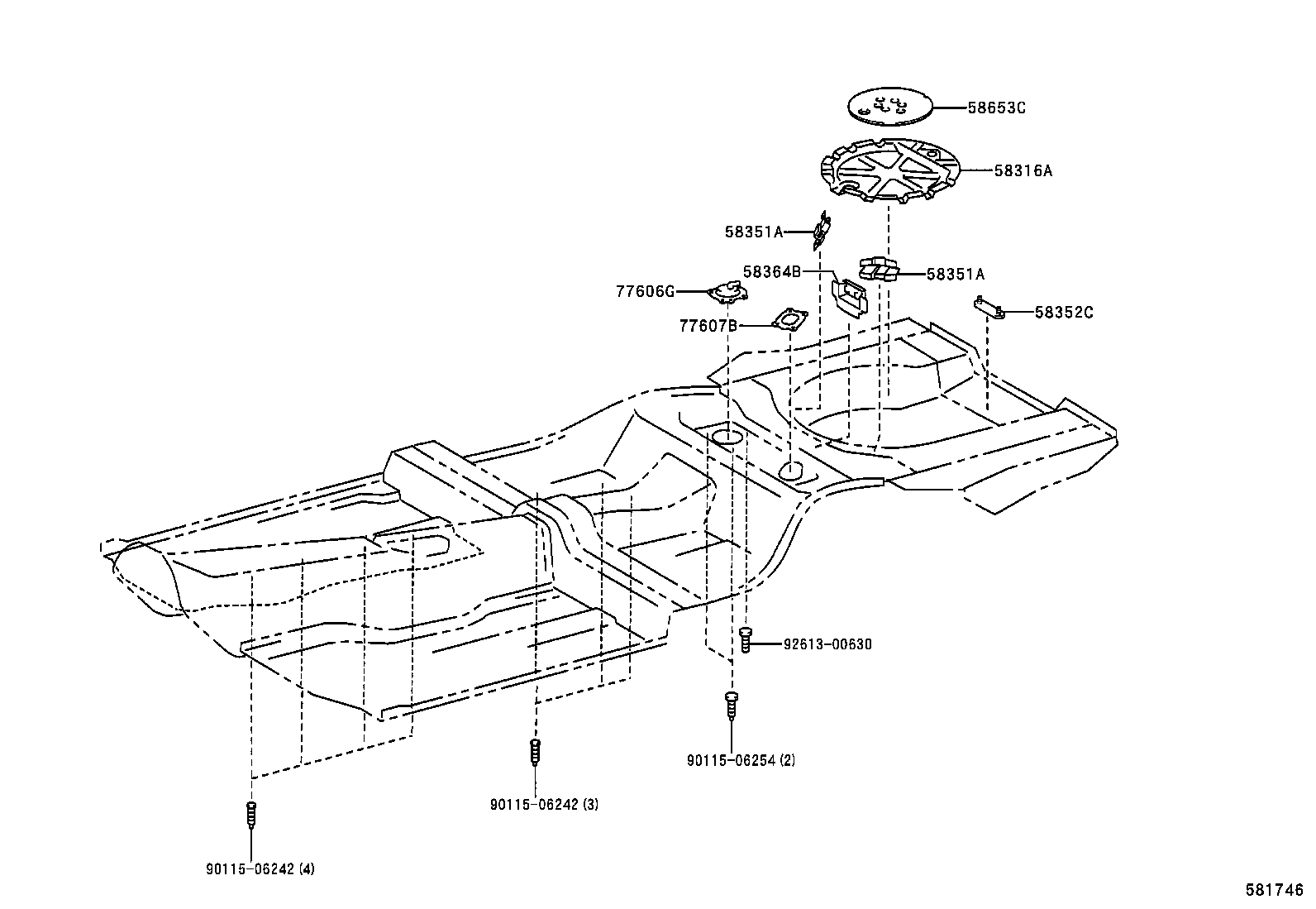 58111-40903 PAN, FRONT FLOOR, RH product image