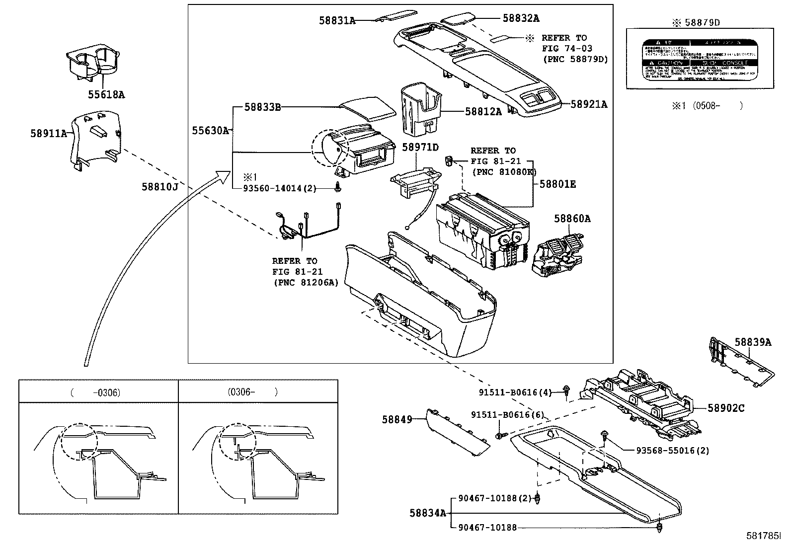 55618-48111 HOLDER, CONSOLE BOX CUP product image