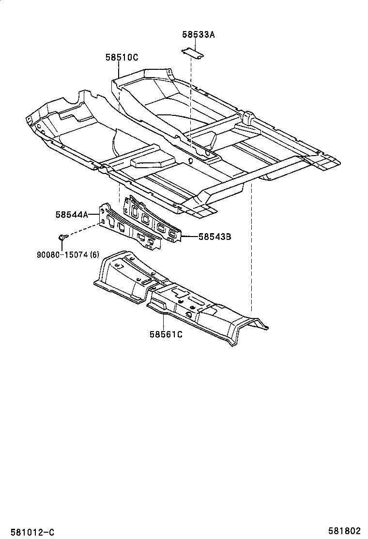58533-AC020-B0 COVER, FLOOR CARPET, CENTER RH product image