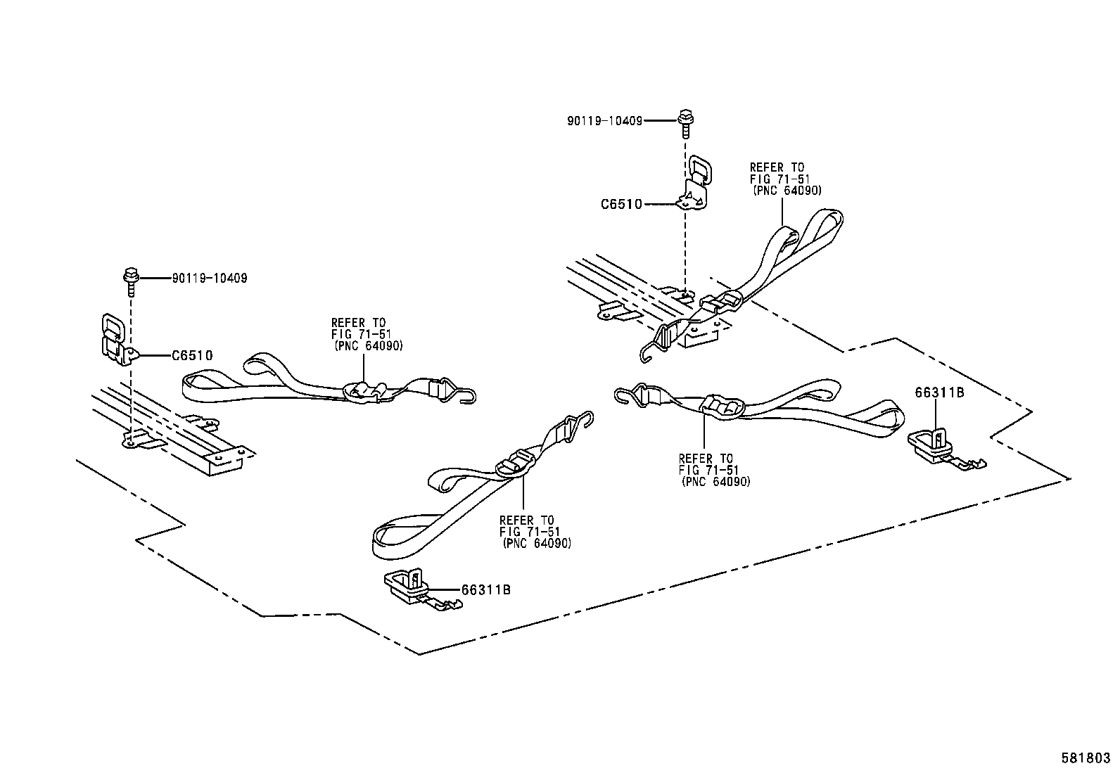 51279-28021 BRACKET, DIFFERENTIAL SUPPORT product image