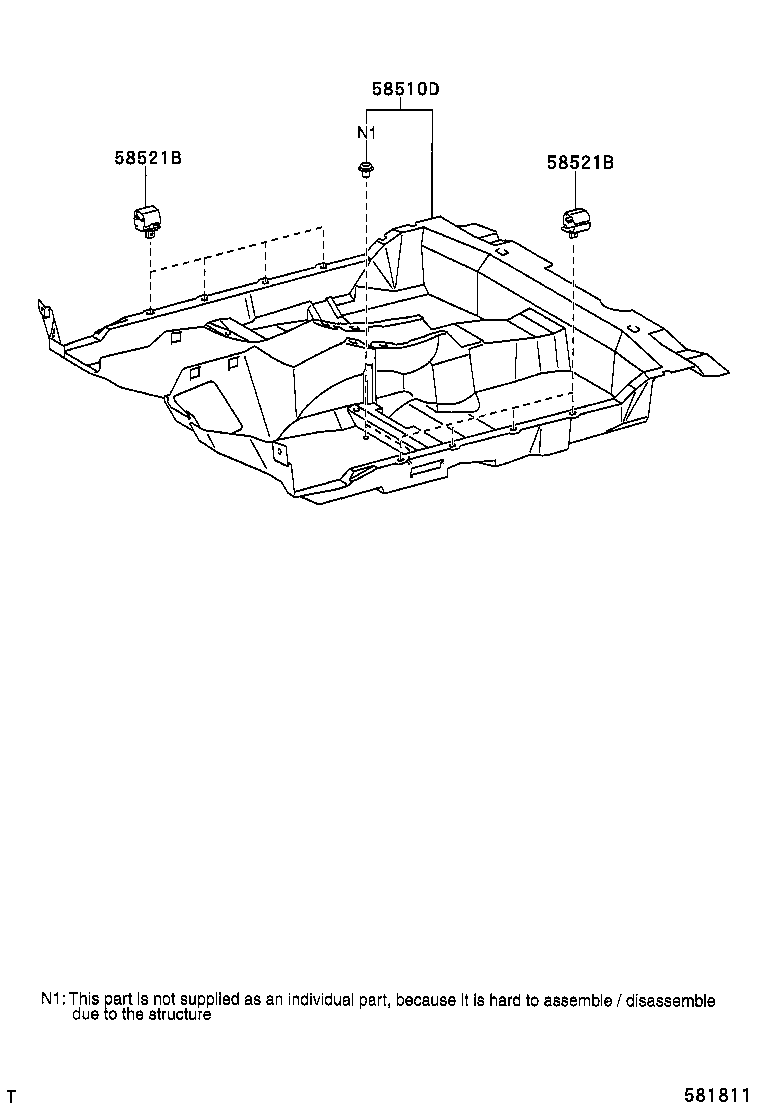 58510-06180-B2 CARPET ASSY, FLOOR, FRONT product image