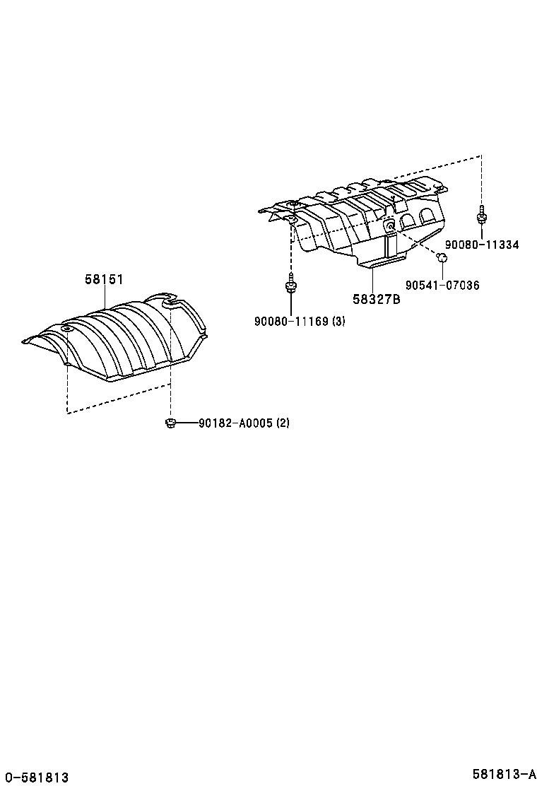 Toyota 58152-06030 INSULATOR, FRONT FLOOR HEAT, NO.1