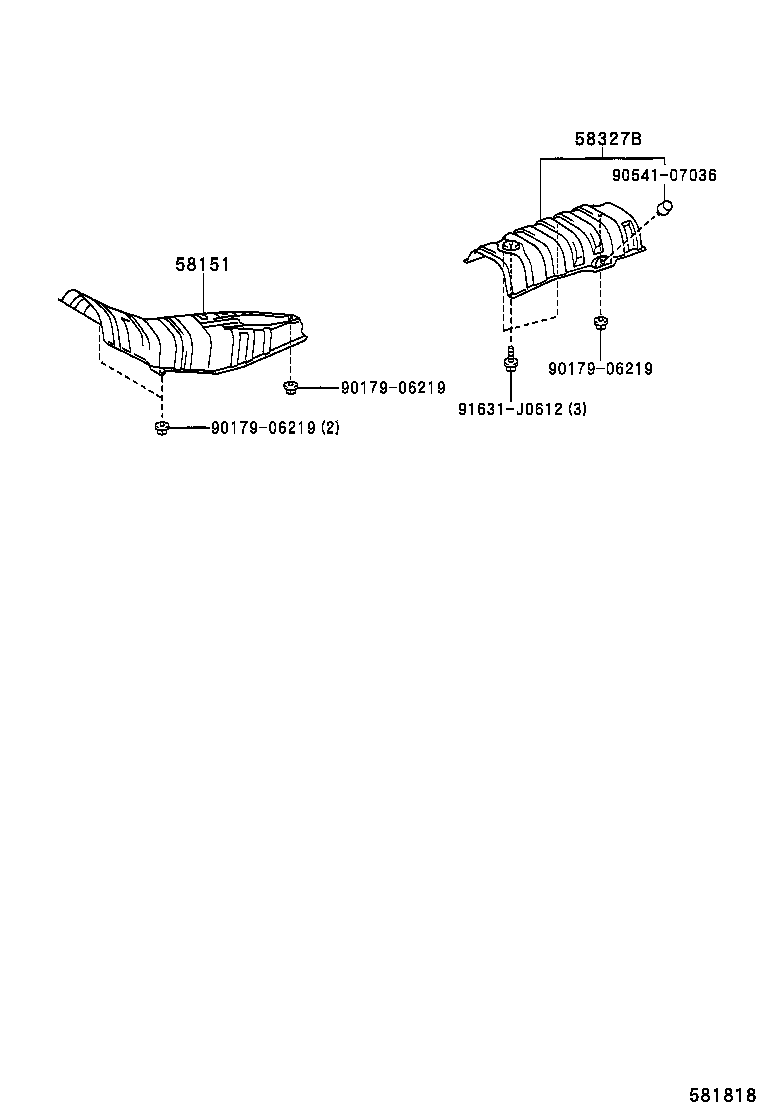 58327-47010 INSULATOR, MAIN MUFFLER HEAT product image