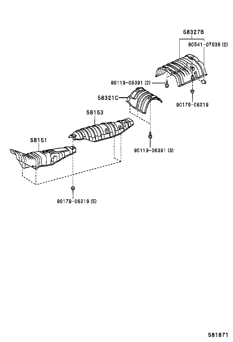 58151-20190 INSULATOR, FRONT FLOOR HEAT, NO.1 product image