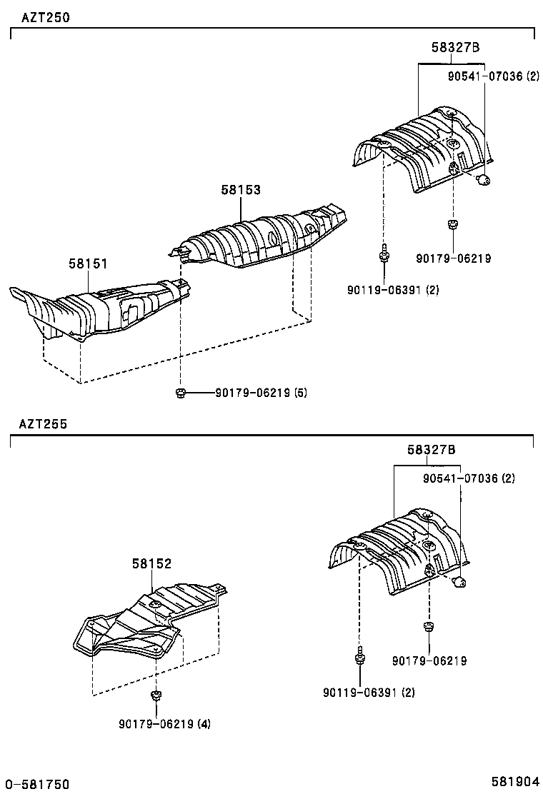 58152-32060 INSULATOR SUB-ASSY, CENTER FLOOR HEAT, NO.2 product image