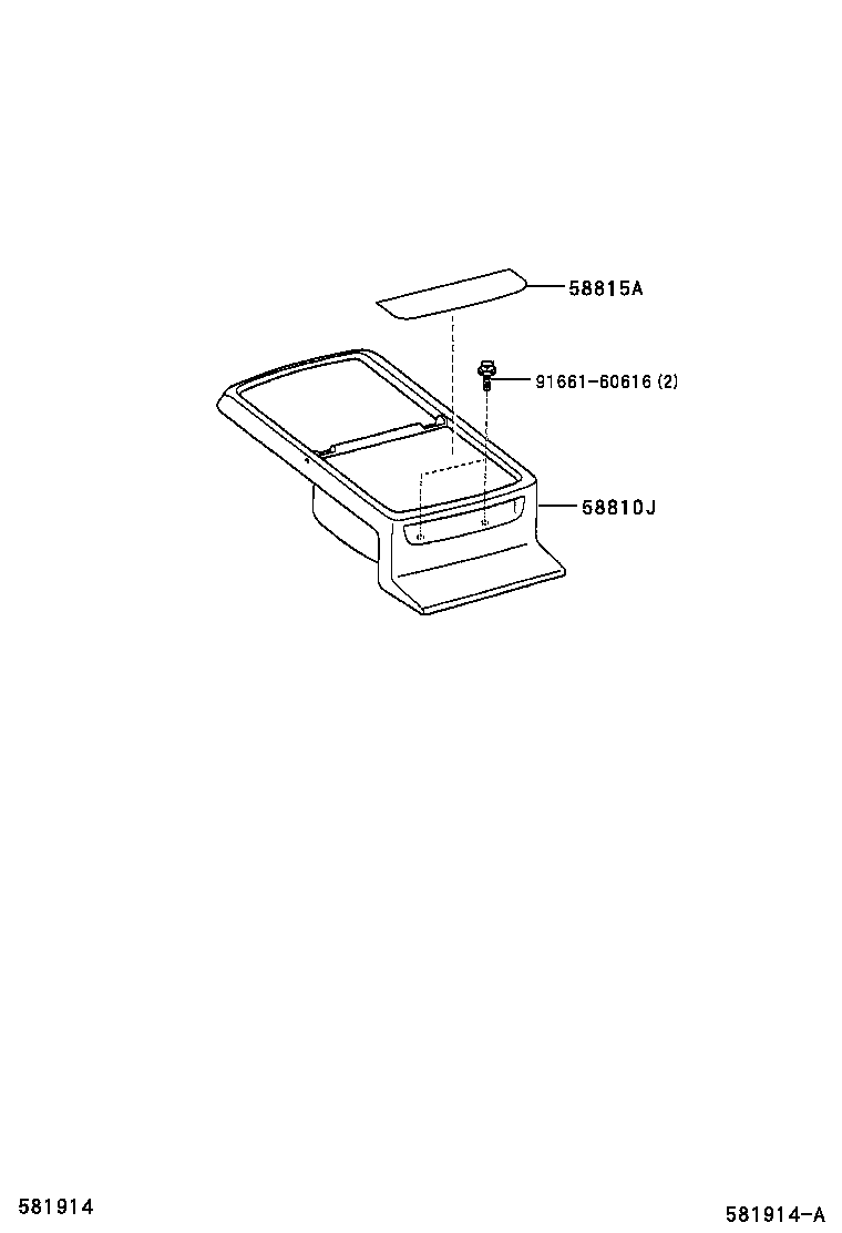 58804-0M030 PANEL SUB-ASSY, CONSOLE, UPPER product image