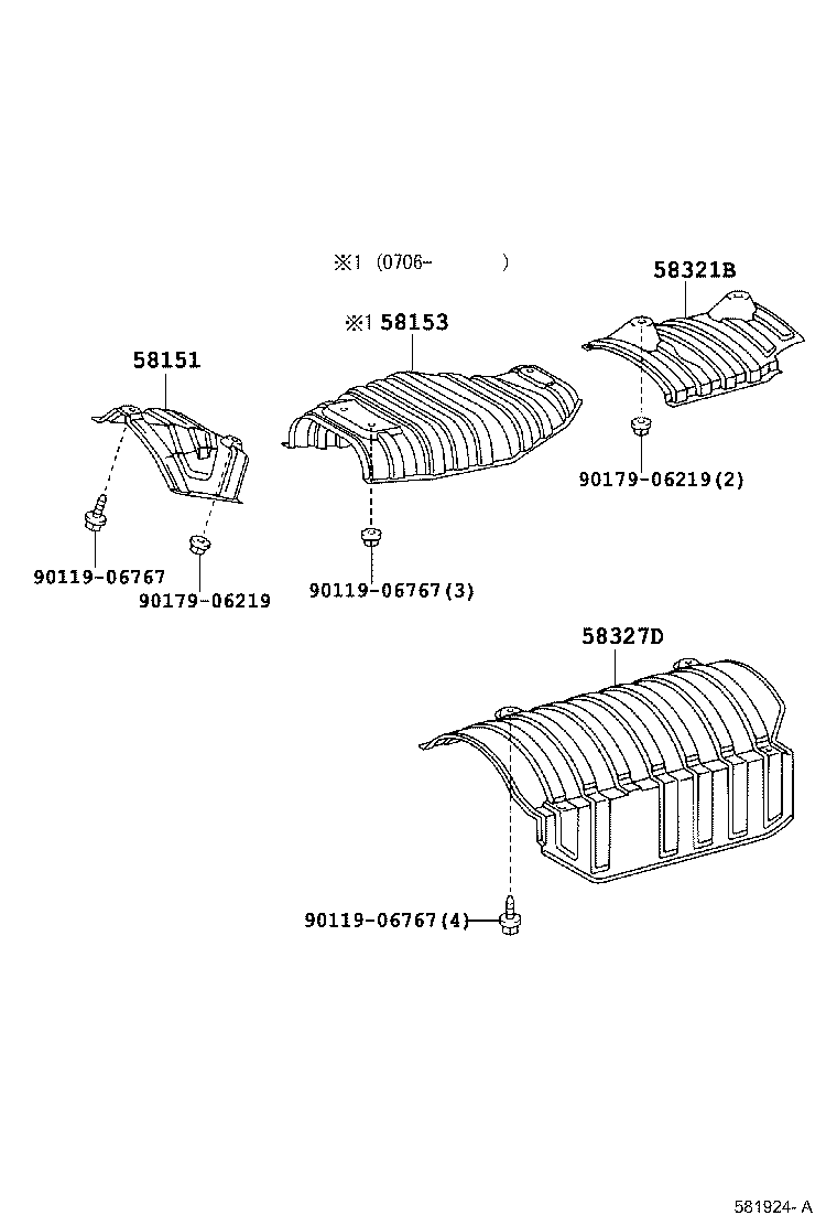 58151-28050 INSULATOR, FRONT FLOOR HEAT, NO.1 product image