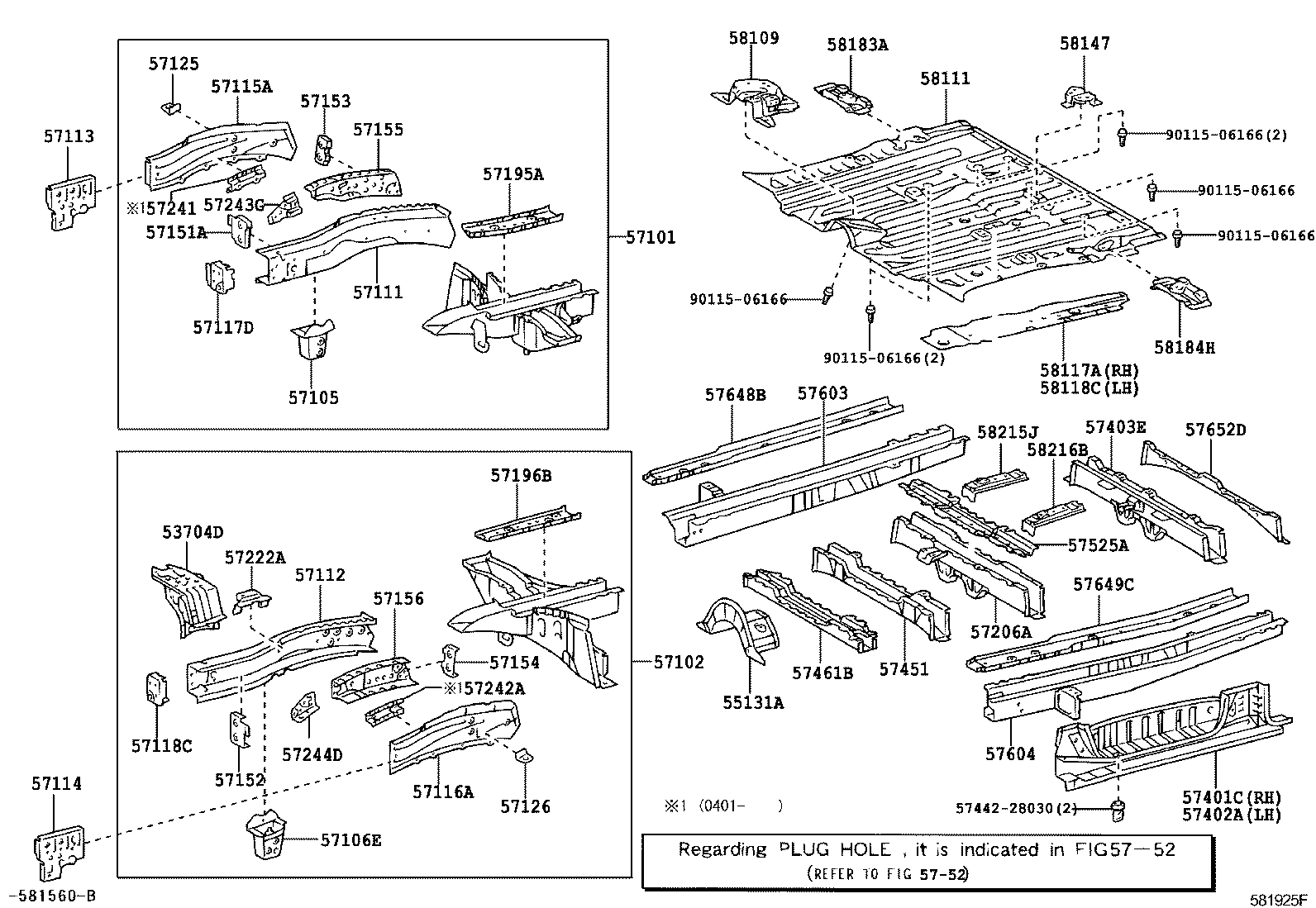 58111-58010 PAN, FRONT FLOOR product image
