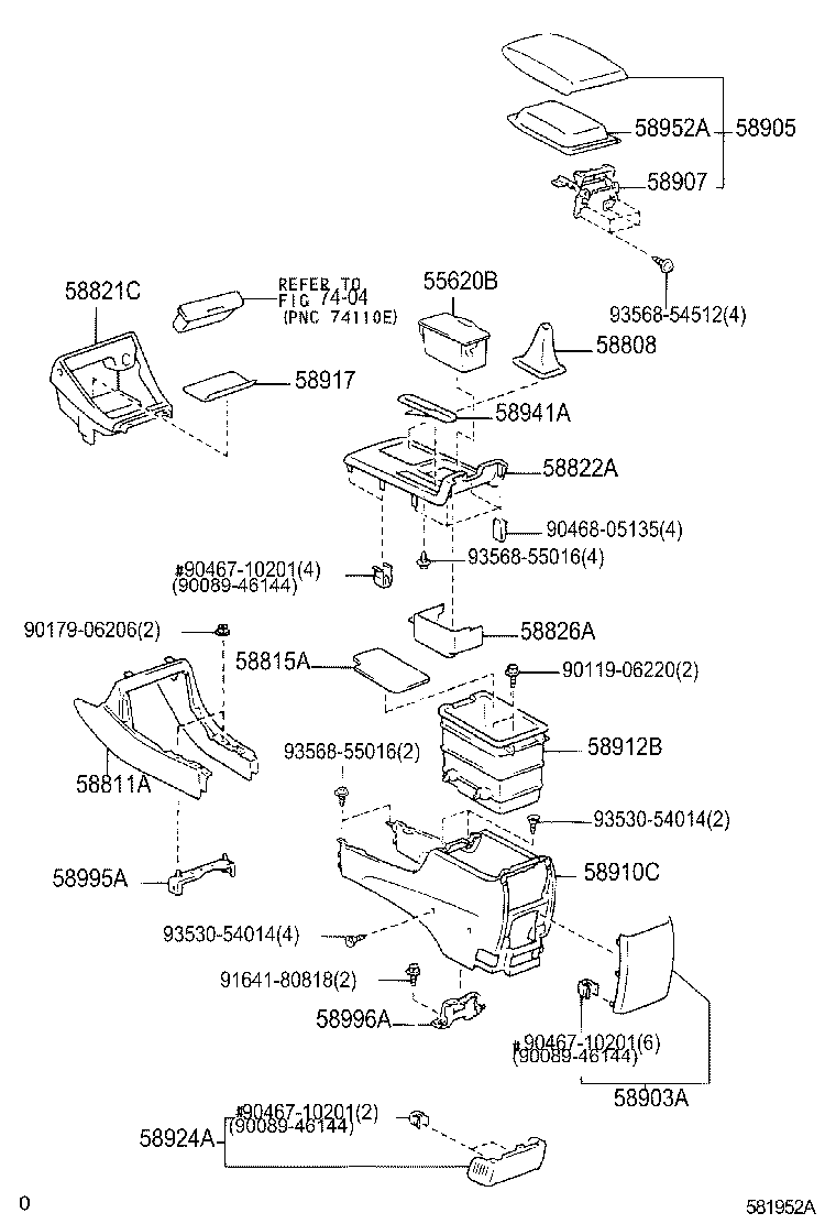 58821-33440 PANEL, CONSOLE, UPPER product image