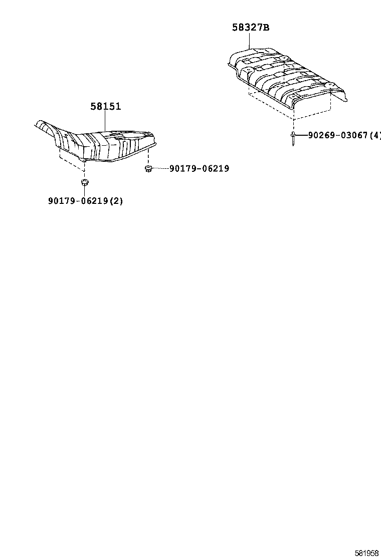 58151-21010 INSULATOR, FRONT FLOOR HEAT, NO.1 product image