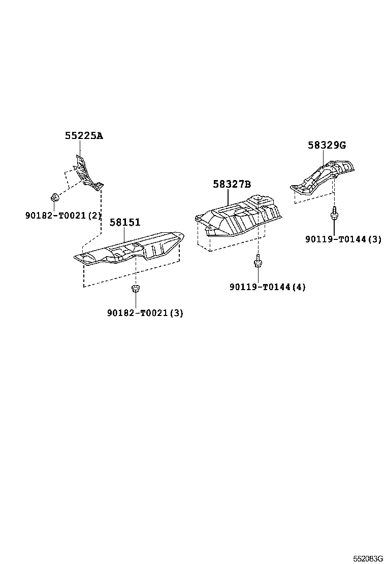 58329-0K010 INSULATOR, MAIN MUFFLER HEAT, REAR UPPER product image