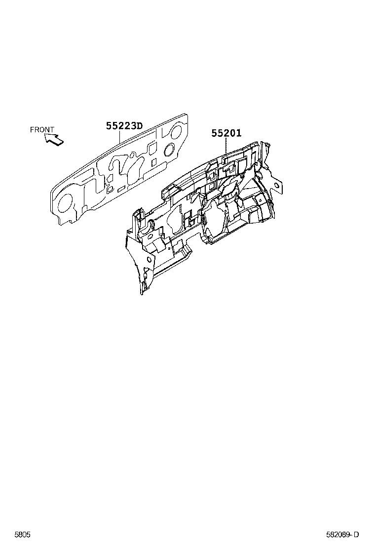 55210-B1010 BOARD SUB-ASSY, DASH PANEL SILENCER product image