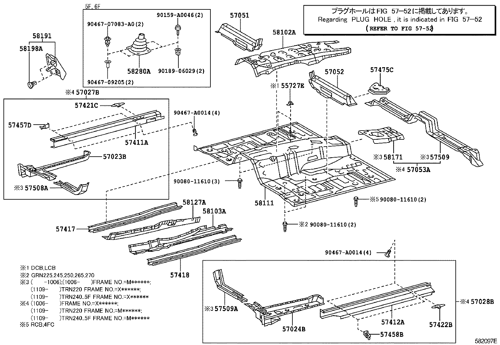 Toyota 57509-04020 REINFORCEMENT SUB-ASSY, FRONT FLOOR, CENTER
