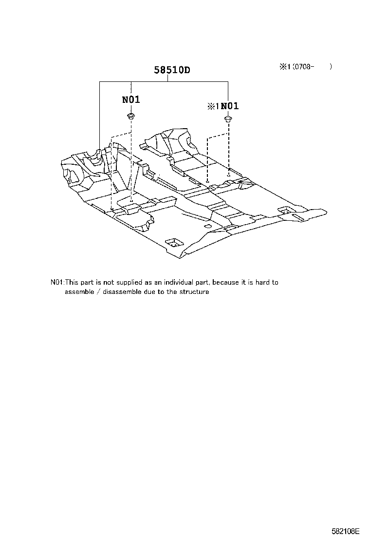 Toyota 58511-04011 MAT, FLOOR, FRONT
