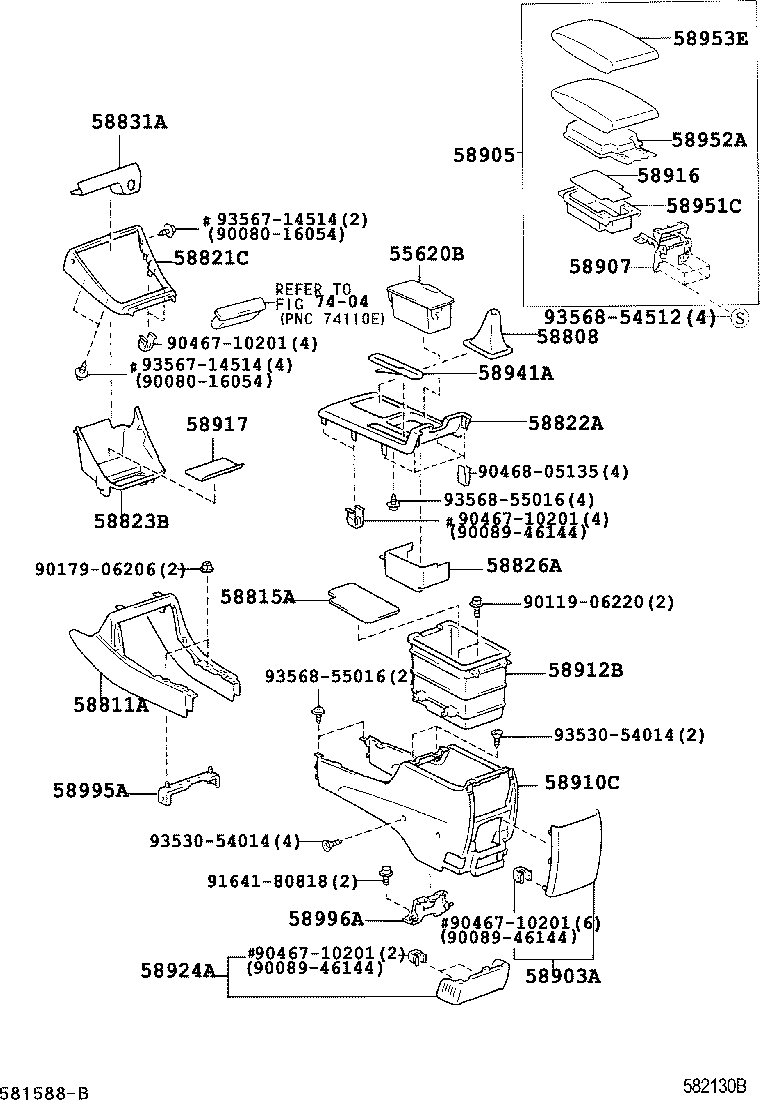 58821-33440 PANEL, CONSOLE, UPPER product image