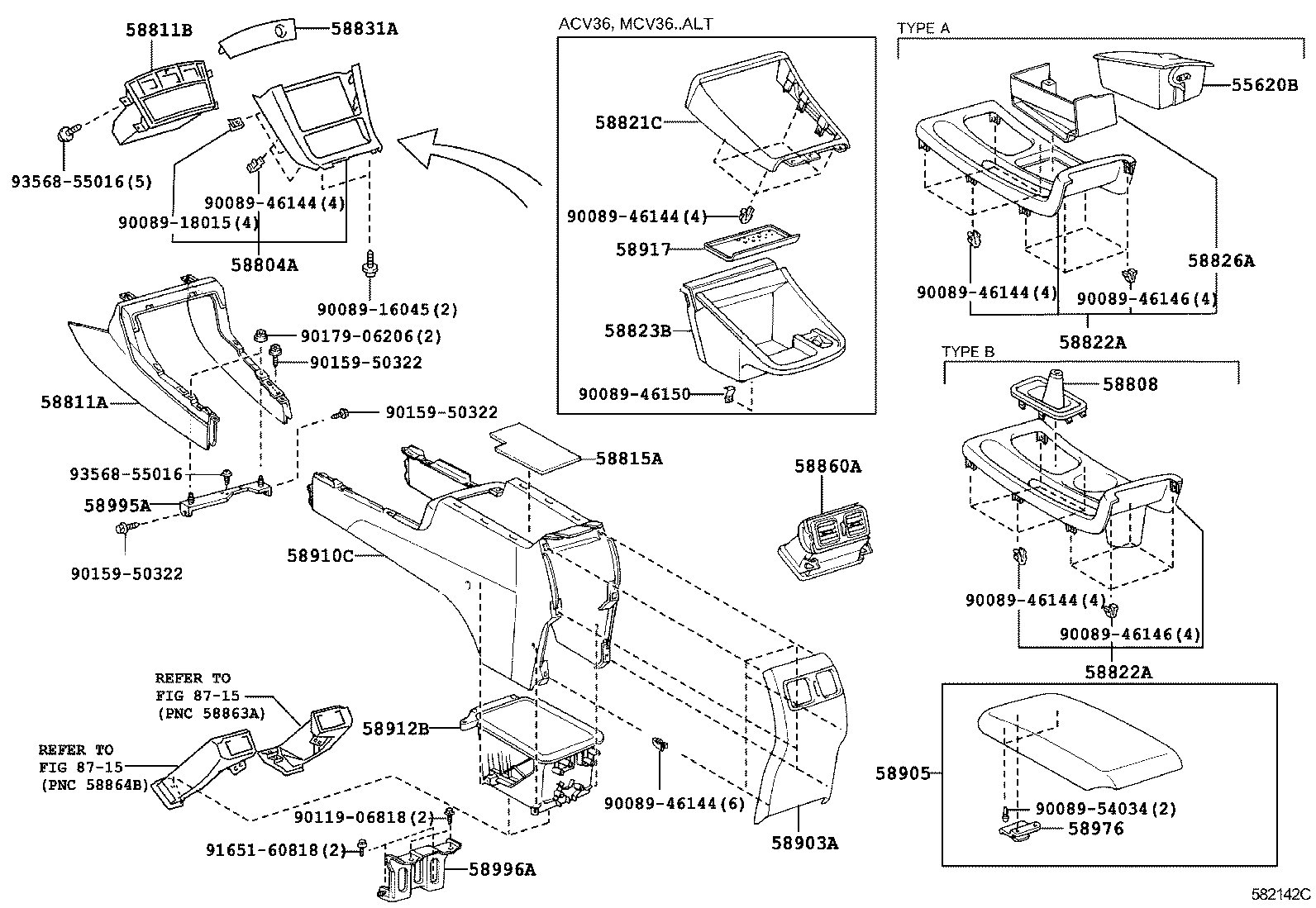 58804-YC120 PANEL SUB-ASSY, CONSOLE, UPPER product image
