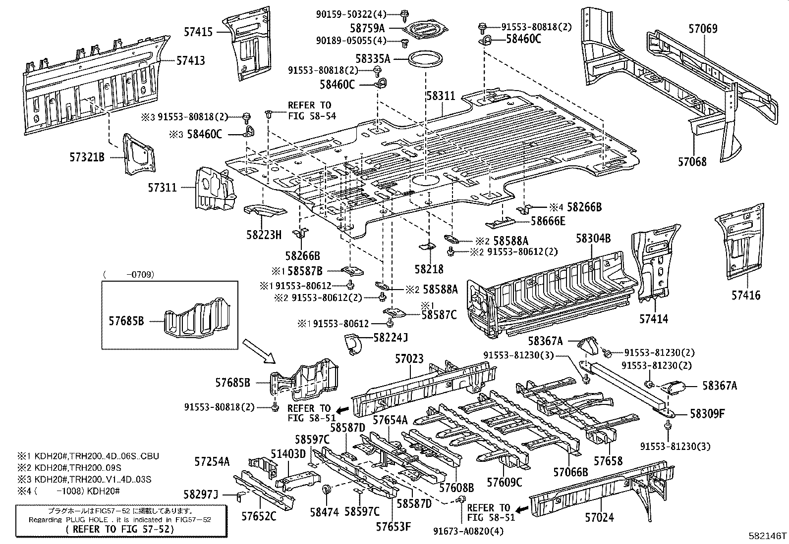 57066-26151 MEMBER SUB-ASSY, REAR FLOOR CROSS, NO.6 product image
