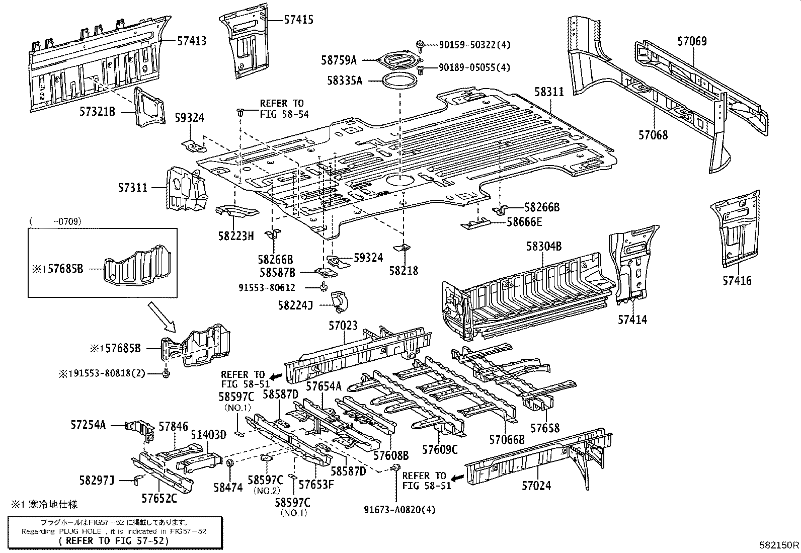 57066-26151 MEMBER SUB-ASSY, REAR FLOOR CROSS, NO.6 product image