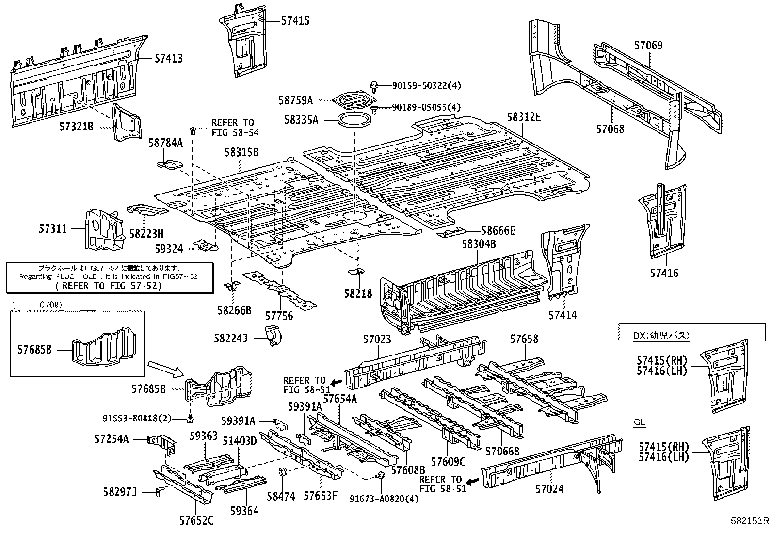 57066-26151 MEMBER SUB-ASSY, REAR FLOOR CROSS, NO.6 product image