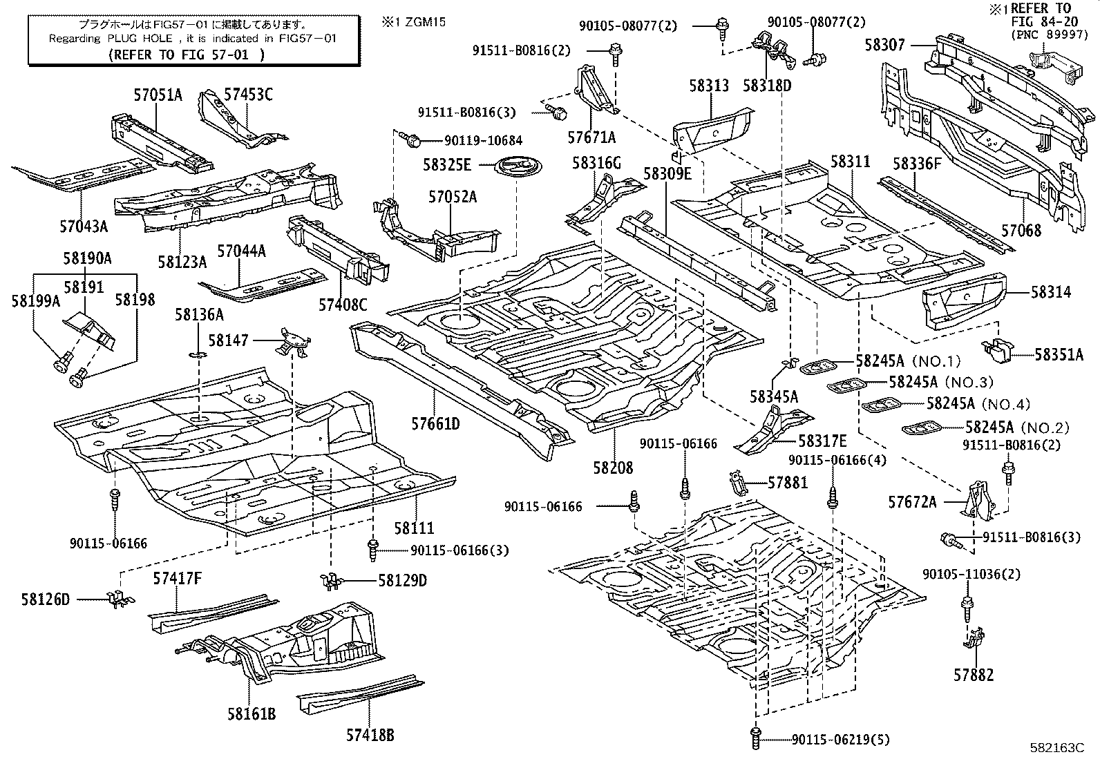 58307-44081 PANEL SUB-ASSY, BODY LOWER BACK product image