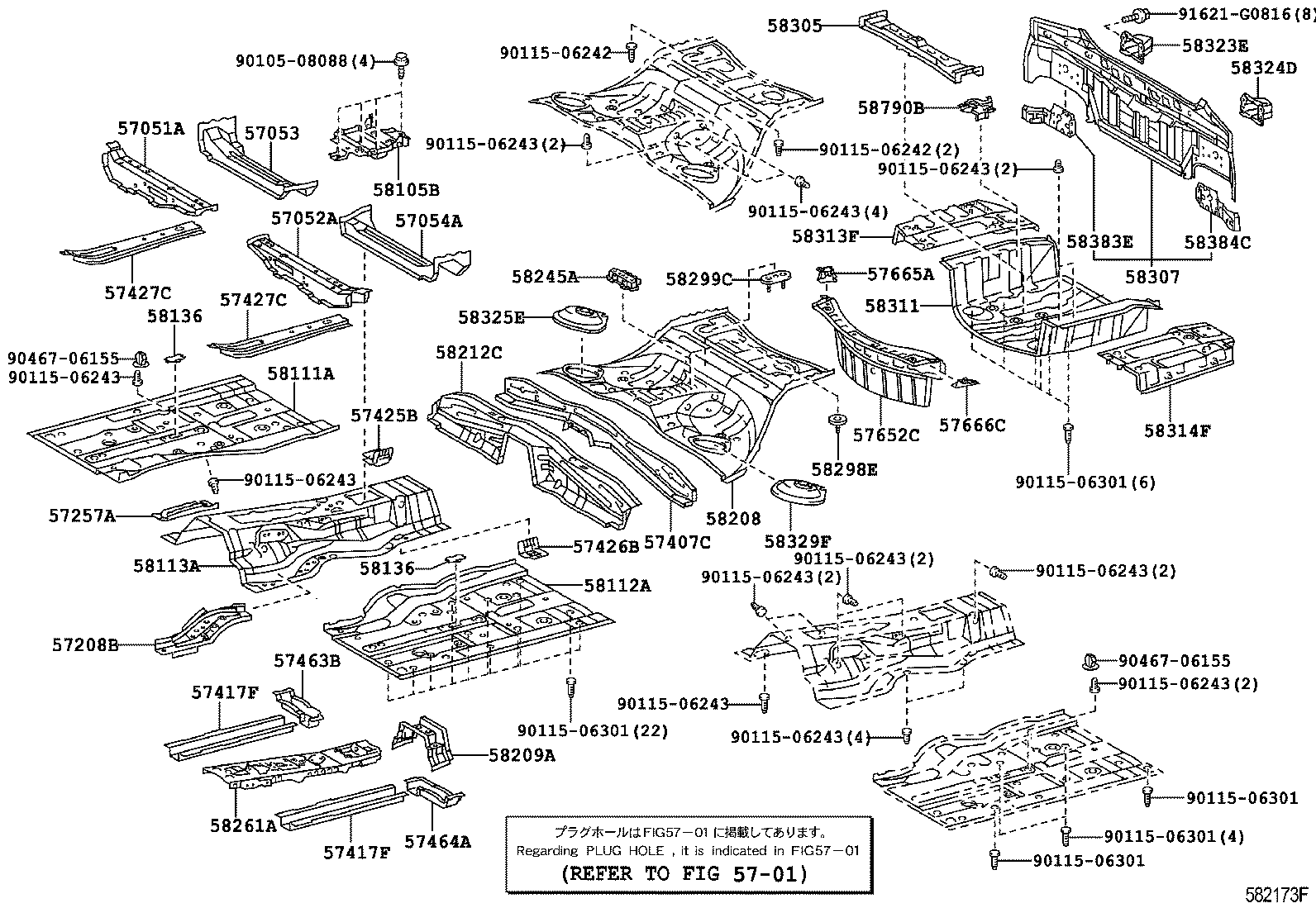 58307-22780 PANEL SUB-ASSY, BODY LOWER BACK product image
